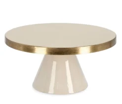 Discount Bizzotto ALZATA DECORATIVA VELMA ORO BEIGE D30