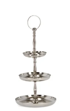 Sale Bizzotto ALZATA 3P DECORATIVA SIMLA ARGENTO H32