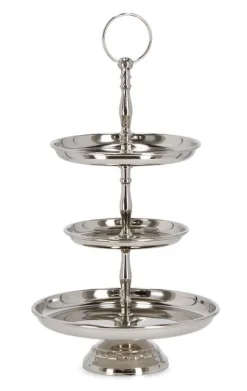 New Bizzotto ALZATA 3P DECORATIVA SIMLA ARGENTO H37