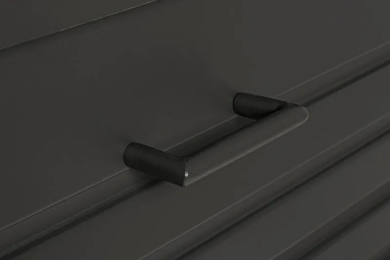 Clearance Bizzotto BAULE PORTA CUSCINI SMALL CON RUOTE ANTRACITE YK13 - ATLANTIC