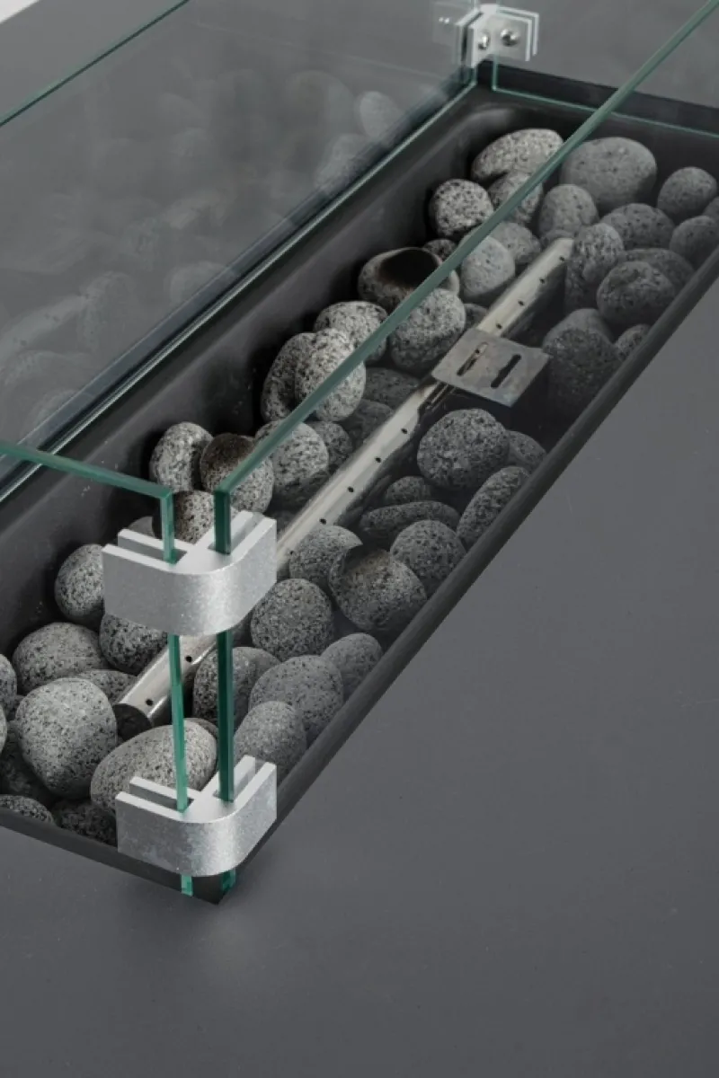 New Bizzotto CAMINO A GAS WOLKE GRIGIO SCURO 110X65