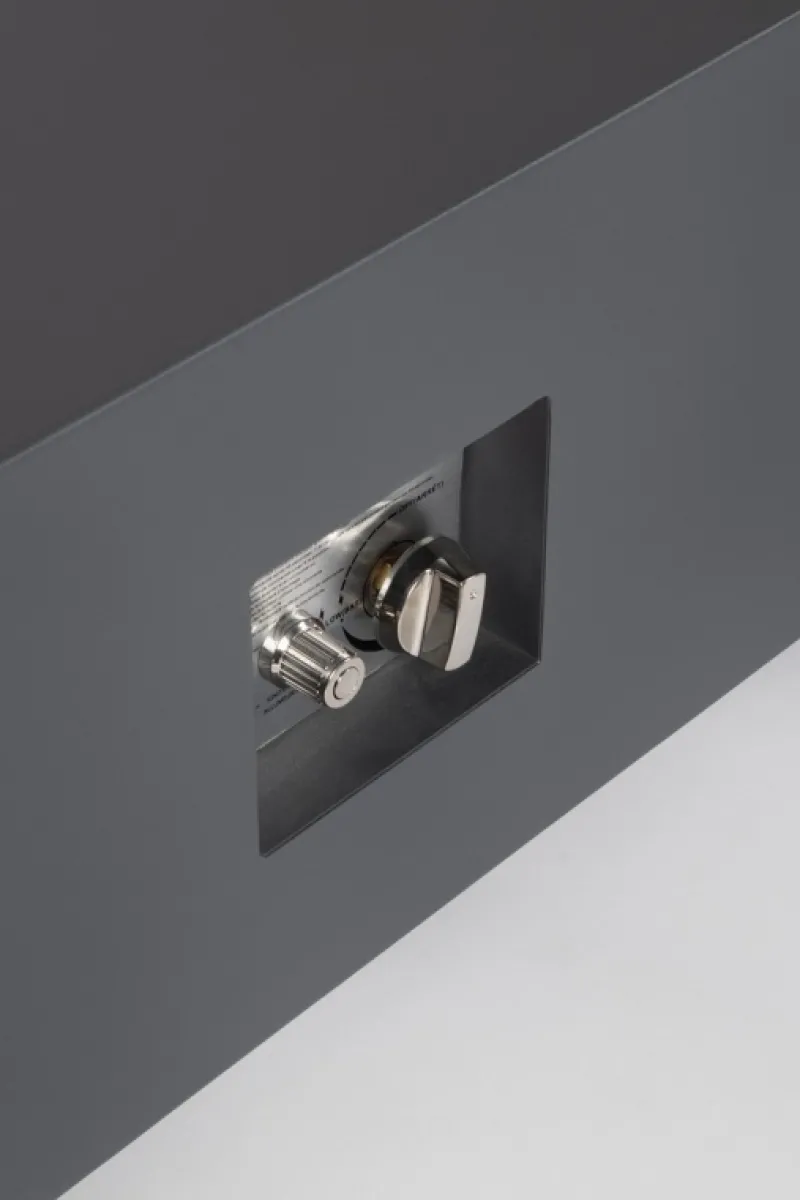 New Bizzotto CAMINO A GAS WOLKE GRIGIO SCURO 110X65