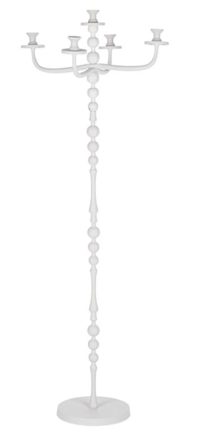 New Bizzotto CANDELABRO RIDHI 5FUOCHI BIANCO H152