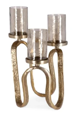 Discount Bizzotto CANDELABRO SAGAR 3FUOCHI ORO H29