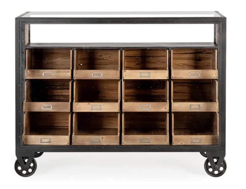 Discount Bizzotto CASSETTIERA 12C MINDIL C-RUOTE H95,5