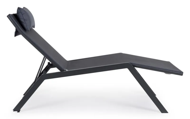 Bizzotto CHAISE LONGUE IN ALLUMINIO ANTRACITE JX55 - KRION