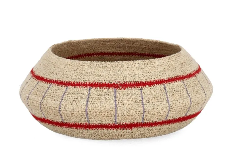 Outlet Bizzotto CIOTOLA DECORATIVA NINH NAT BLU ROSS D20