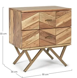 Clearance Bizzotto COMODINO IN LEGNO - RAIDA