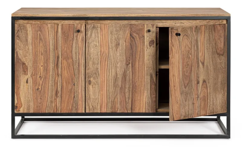 Outlet Bizzotto CREDENZA 3 ANTE IN LEGNO SHEESHAM - NARTAN