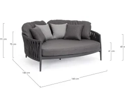 Outlet Bizzotto DAYBED C-C JACINTA ANTRACITE WG21