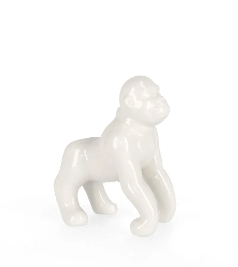 New Bizzotto DECORAZIONE GORILLA MOWGLI BIANCO H14
