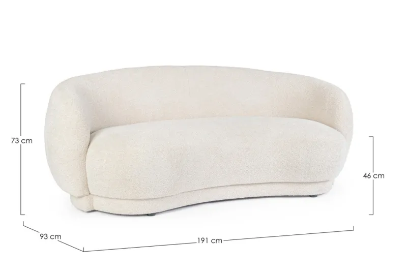 Best Bizzotto DIVANO EFFETTO BOUCLE' NATURALE - TECLA