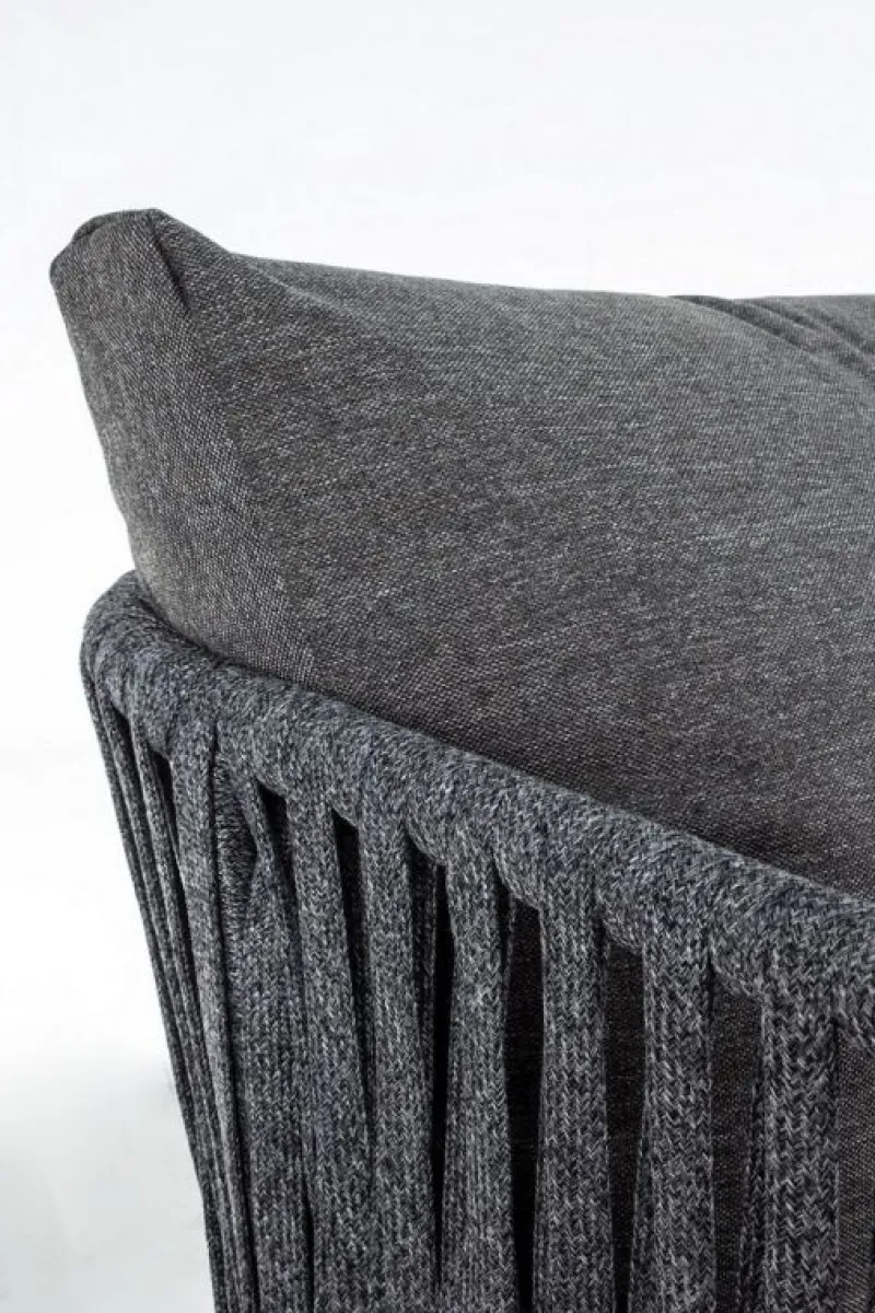 Hot Bizzotto DIVANO IN CORDA PER ESTERNO ANTRACITE WG21 - FLORENCIA