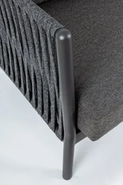 Hot Bizzotto DIVANO IN CORDA PER ESTERNO ANTRACITE WG21 - FLORENCIA