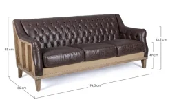 Outlet Bizzotto DIVANO IN ECOPELLE - RAYMOND