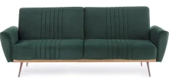Clearance Bizzotto DIVANO LETTO IN VELLUTO VERDE SCURO - JOHNNY