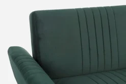 Clearance Bizzotto DIVANO LETTO IN VELLUTO VERDE SCURO - JOHNNY