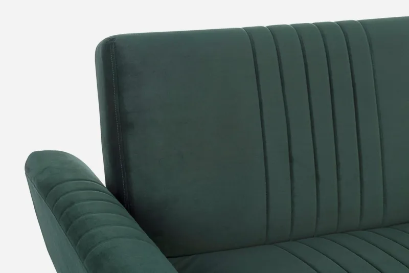 Clearance Bizzotto DIVANO LETTO IN VELLUTO VERDE SCURO - JOHNNY