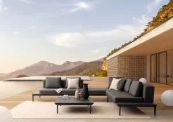 New Bizzotto DIVANO LOUNGE IN ALLUMINIO ANTRACITE WG21 - MATRIX