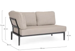 Online Bizzotto DIVANO 2P ANGOLARE C-C GERALD ANTR JX55