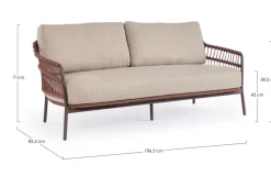 Clearance Bizzotto DIVANO 2-3P C-C TALAIA JAVA