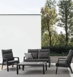 New Bizzotto DIVANO RECLINABILE IN ALLUMINIO ANTRACITE JX55 - KLEDI