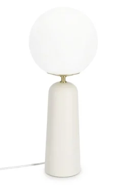 Discount Bizzotto LAMPADA TAV. DELPHINE TONDO BIANCO H51