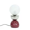 Discount Bizzotto LAMPADA TAV. MALTON ARGENTO ROSSO H34
