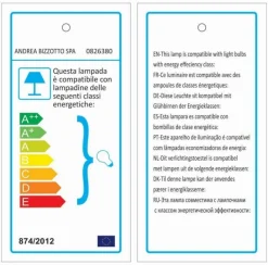 Best Bizzotto LAMPADARIO AMISH FLAT BRASS