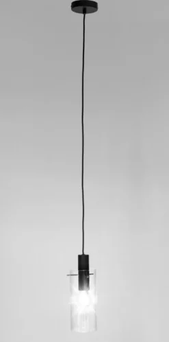 New Bizzotto LAMPADARIO 1LUCE AGLOW TRASP-NERO