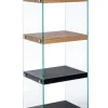 Discount Bizzotto LIBRERIA 4 PIANI NERA - LINE WOOD