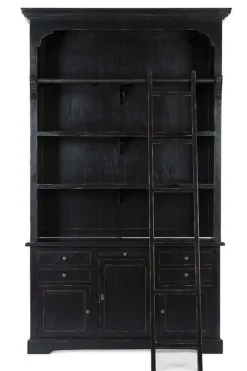 Clearance Bizzotto LIBRERIA IN LEGNO NERO - JEFFERSON