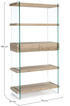 Clearance Bizzotto LIBRERIA IN VETRO - KENYA