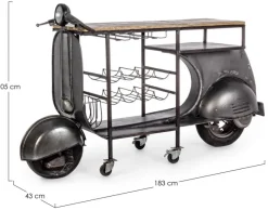 Best Bizzotto MOBILE BAR IN METALLO - VESPA REPLICA