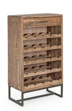 Outlet Bizzotto MOBILE PORTABOTTIGLIE IN LEGNO - ELMER