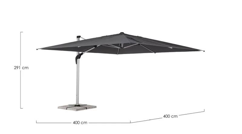 Bizzotto OMBRELLONE BRACCIO ARIES 4X4 ANOD-GRI T