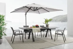 New Bizzotto OMBRELLONE BRACCIO IN ALLUMINIO 3X4 ANTRACITE - INES