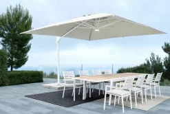 Discount Bizzotto OMBRELLONE BRACCIO IN ALLUMINIO 3X3 BIANCO - EDEN
