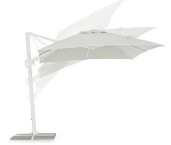 Discount Bizzotto OMBRELLONE BRACCIO IN ALLUMINIO 3X3 BIANCO - EDEN