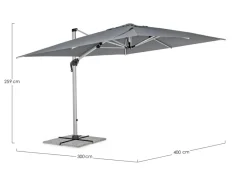 New Bizzotto OMBRELLONE BRACCIO IN ALLUMINIO 3X4 - INES