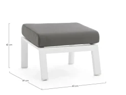 New Bizzotto OTTOMAN IN ALLUMINIO BIANCO JX11 - KLEDI