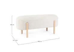 Hot Bizzotto PANCA EFFETTO BOUCLE' NATURALE - DAYLA