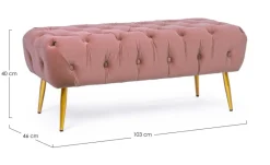 Online Bizzotto PANCA IN VELLUTO POLIGNAC - GIACINTA