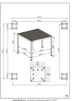 Best Bizzotto PERGOLA OCEAN 3X3 ANTRACITE
