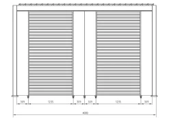 Outlet Bizzotto PERGOLA OCEAN 3X4 NATURAL-ANTRACITE