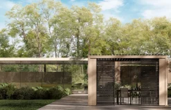 Outlet Bizzotto PERGOLA OCEAN 3X4 NATURAL-ANTRACITE