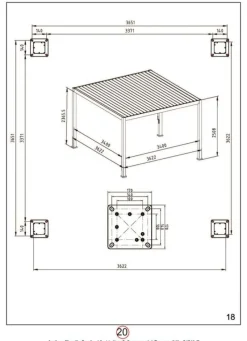 Best Bizzotto PERGOLA OCEAN 3.6X3.6 RUSTIC-BIANCO