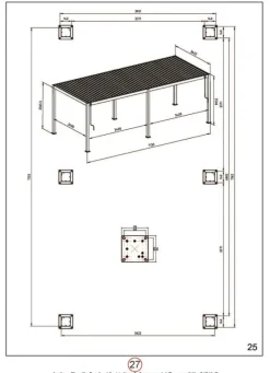 Outlet Bizzotto PERGOLA OCEAN 3.6X7.2 SETA