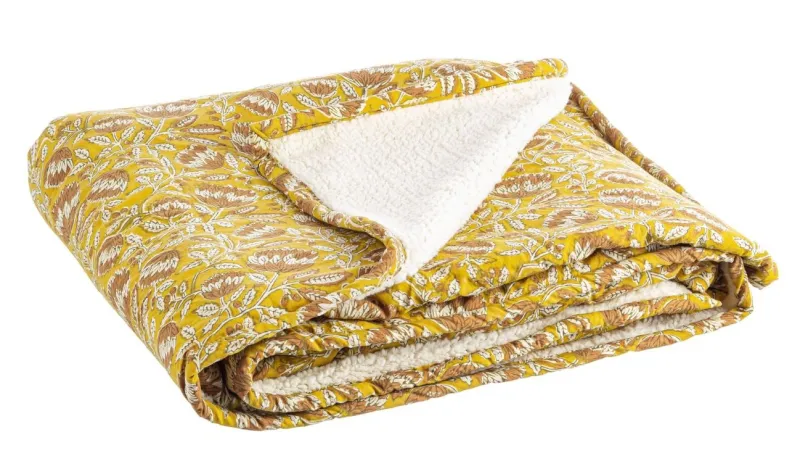 Bizzotto PLAID CHAMBERY OCRA C-FIORE ROS 130X180