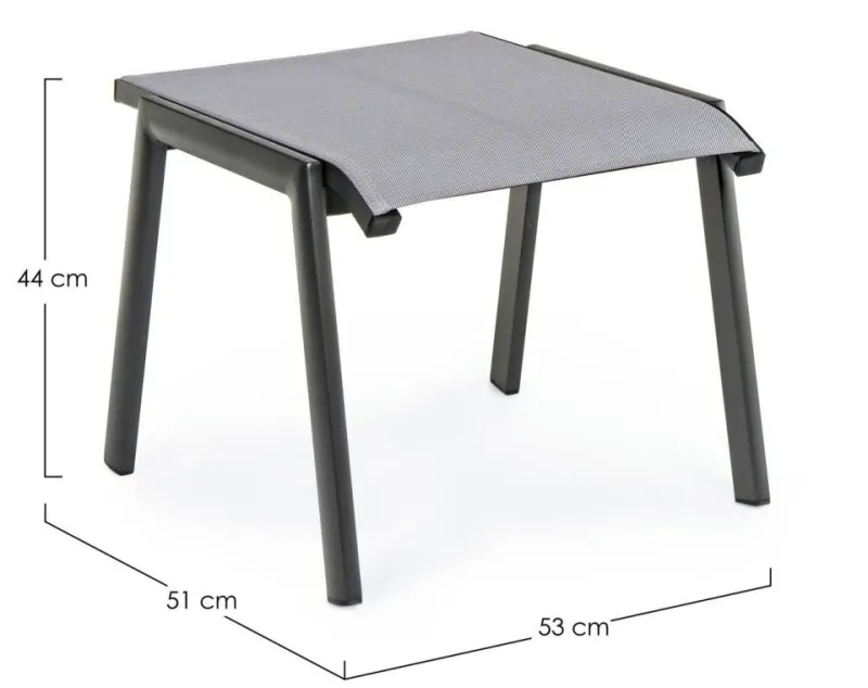 Best Bizzotto POGGIAPIEDI IN ALLUMINIO IMPILABILE ANTRACITE GK52 - CRUISE